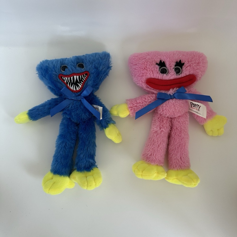 2022 Official Poppy Playtime Huggy Wuggy & Kissy Missy Plush Lot 2 About 8 Inch